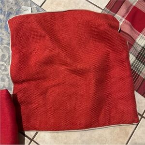 Pottery Barn Hopsack pillow cover sumac red 20x20
